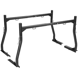 46"-71" Extendable Truck Ladder Rack - 800 lbs Capacity Heavy-Duty Steel Truck Bed Rack with Non-Drilling J-Bolts for Kayak, Surfboard, Lumber & Ladder