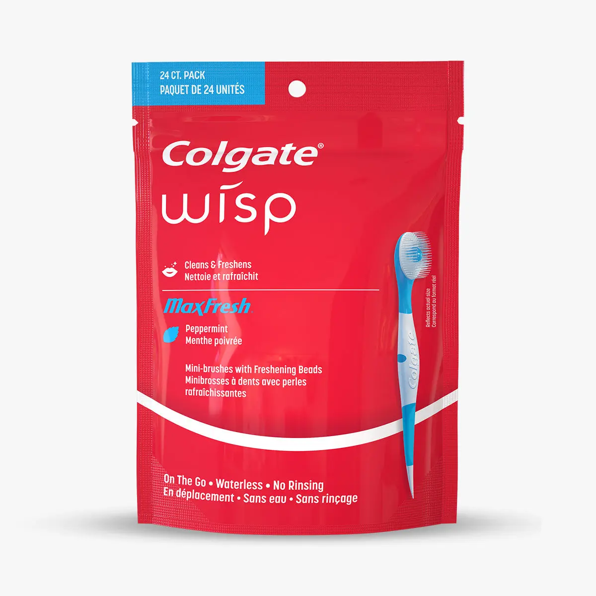 Colgate Max Fresh Wisp Disposable Mini Travel Toothbrushes