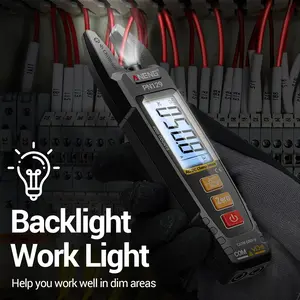 ANENG PN129 TRMS 4000 Count Clamp Meter: AC/DC Current, Voltage, Resistance, Capacitance, Frequency, Continuity Tester with NCV, Backlight & U-Shaped Jaw