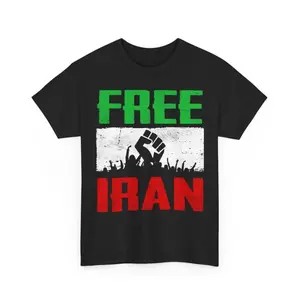 Freedom Love Iran T-Shirt with Flag Unisex Cotton Sweatshirt Available in Sizes S to 5XL