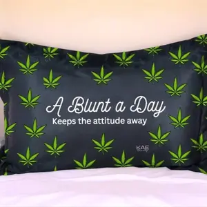 KAE A Blunt a Day Silk Pillowcase - 100% Premium Mulberry Silk, Standard/Queen Size, Anti-Frizz, Anti-Breakage, Envelope Closure, Soft & Luxurious Comfort