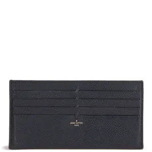 Pre-owned Louis Vuitton Calfskin Leather Small Leather Goods Empreinte Felicie Pochette Card Insert Black