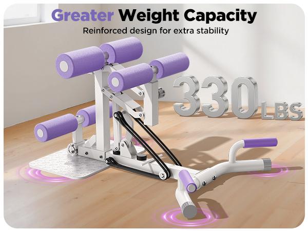 FEIERDUN DQ2Adjustable Deep Squat Machine - 7 Level Resistance Glute & Leg Trainer for Home, Multi-Functional Equipment for Women to Strengthen Core, Hips and Thighs, abdominal bench