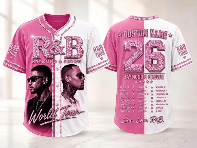 R&B Tour Inspired baseball jersey, Hip Hop Concert Shirt, Urban Streetwear Graphic, Shirt Unisex