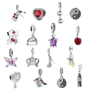 Mixed 925 Silver Charms for Bracelet – Travel, Sister, Music, Cute Dangle Charms, Gift for Women.