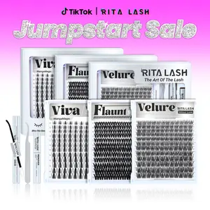 RITALASH 120/144PCS Clusters Upgrade 2.0 Lashes with Ultra-Dense, Waterproof, Long-Lasting Lashes | Venus, Fairy, Flora | Natural Daily, Volume Style, Manga Style | Beginner-Friendly DIY Lashes for a Flawless | Trendy & Must-Have Clusters