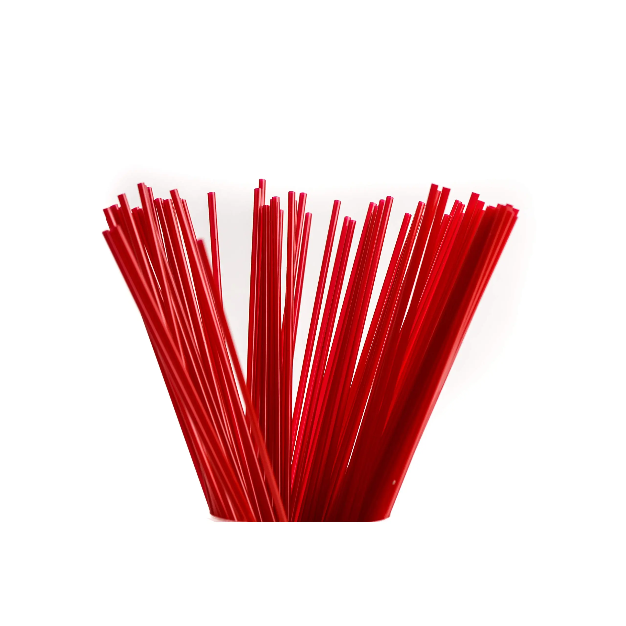 [9000 PACK] 8 Inch Compostable Plastic Stirrer, Bio Degradable, Eco Friendly, Sip Stirrer, Bar Stirrer, Sip Straw, For Coffee, Cocktail, Latte and Tea - 8 Inches, 1000/Box, Red