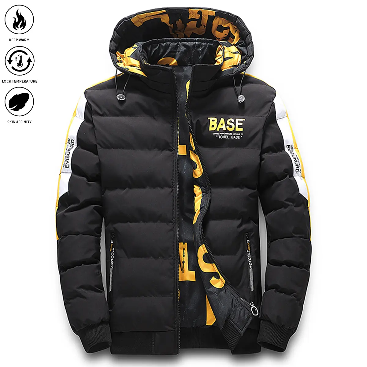 Men's Winter Hooded Jacket Full Zip Detachable Hood &Coat, Winter Jacket for Men, Men's Winter Jacket, WinterJackets for Men, Men's Winter Jackets, Men's Jacket, WinterJacket for Men, Jacket for Men Winter, Winter Coats for Men