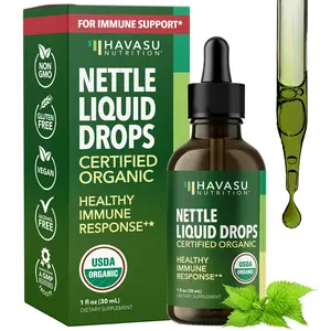 Organic Nettle Liquid Drops (30ml) - Supports Immune System, Joint and Prostate Health - Non-GMO, Unflavored, & Vegan Supplement