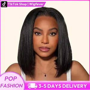 Wigfever 9x6 T-part Layered Cut Wear Go Bob Yaki Straight Glueless Wig Natural Hairline Deep Part Lace Human Hair Wig #Spring Glow-Up SpringStatements