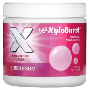 Xyloburst Xylitol Gum, Bubble Gum, 100 Pieces, 5.29 oz (150 g)