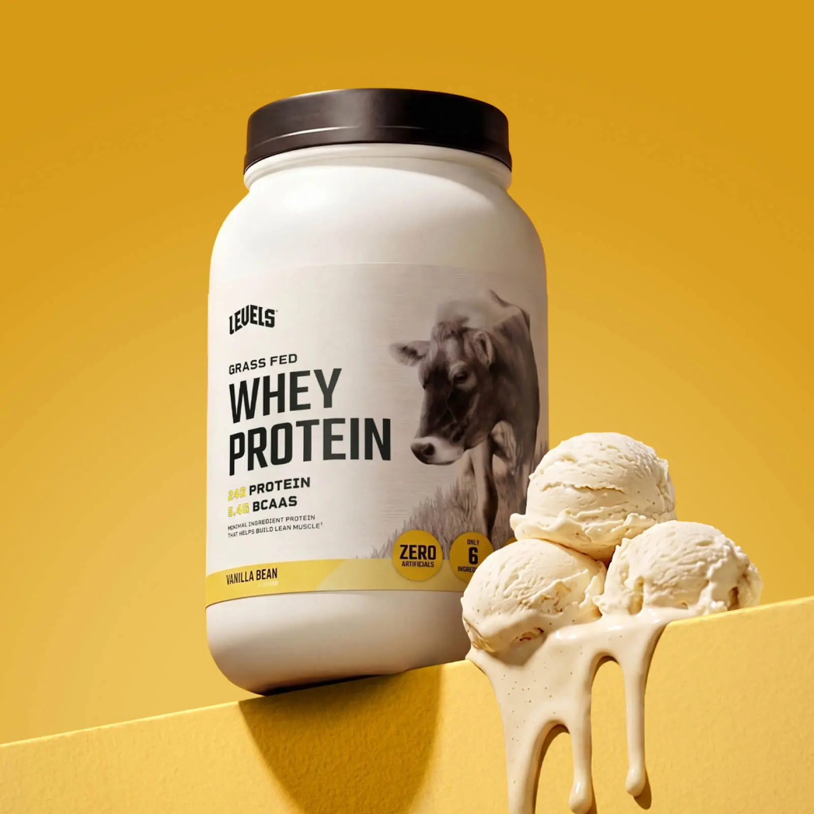 Levels Whey Protein, Grass Fed, No Artificials, 24G of Protein
