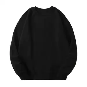 Unisex Sweatshirt Cozy Long Sleeve Loose Fit Pullover Shirts Casual Korean Minimalist Style 2026 Cotton Polyester Blend Oversized Tops