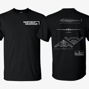 B2 Spirit Blueprint T-Shirt_Hoodie Vintage Northrop Grumman Stealth Bomber Graphic Tee Military Enthusiast Streetwear Clothing Gift for Men Breathable Printing
