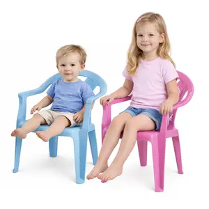 Bellin Set of 2 Bunny Chairs Vibrant Blue & Pink Unique Bunny Design One-Piece Molded No Assembly Needed Perfect for Playdates Arts Crafts & Outdoor Snacks