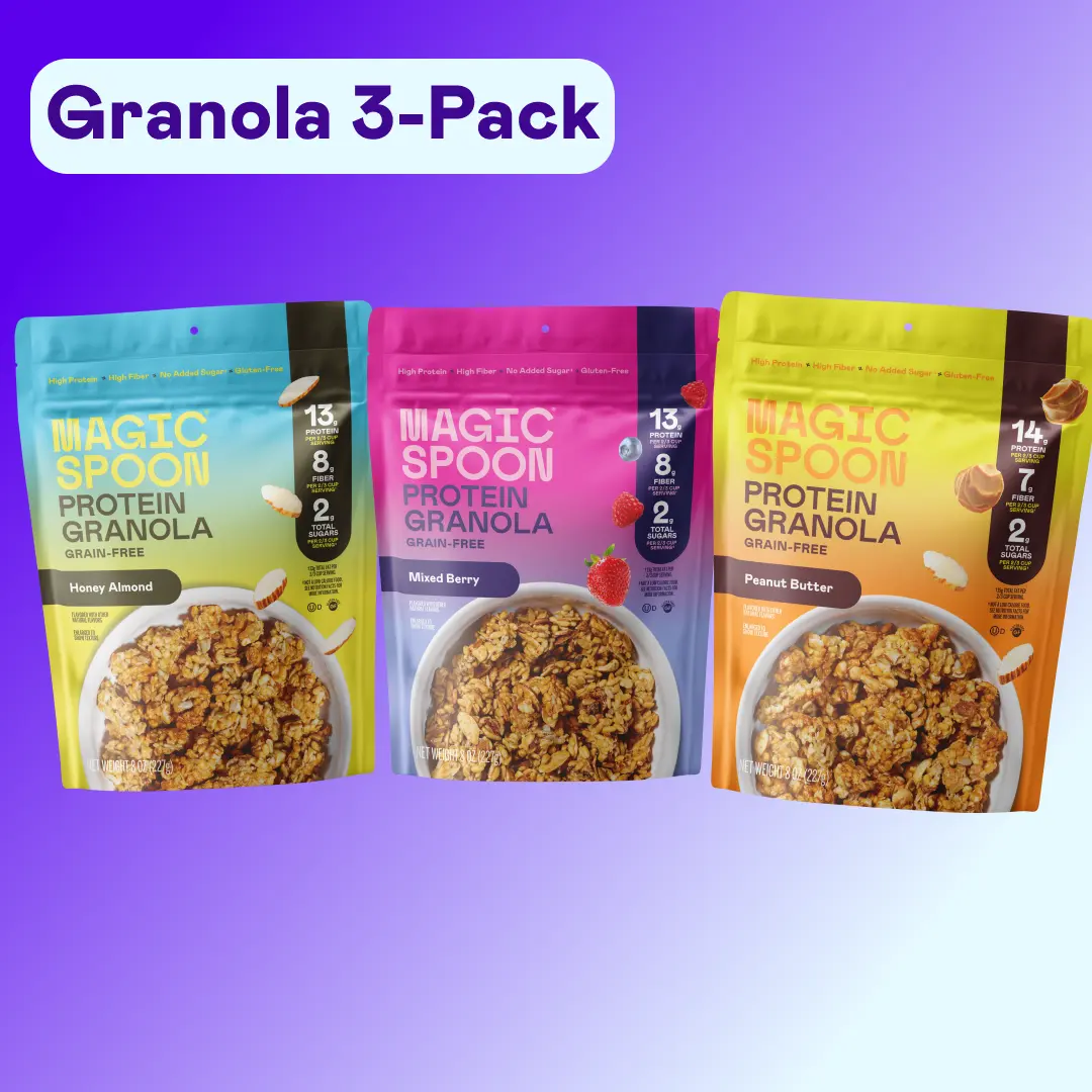 Magic Spoon Protein Granola, 3-Pack | High Protein, Low Sugar, Grain-Free & Gluten-Free | Healthy Breakfast & Snack