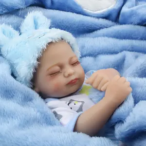 [WOOROY] Reborn Baby Doll Clearance - 10 In Mini Baby Doll with full vinyl Body, Sleeping Eyes, Perfect Christmas & Birthday Gift for Kids 3+