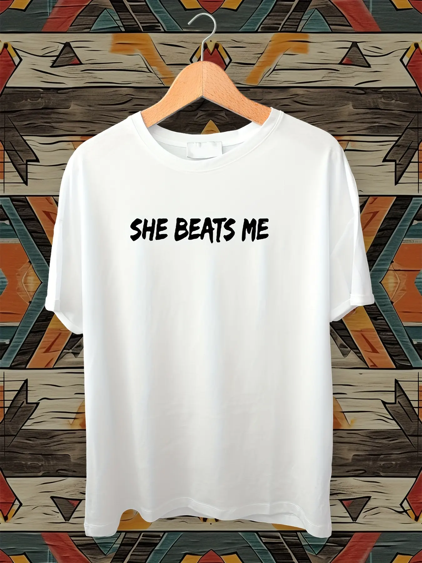 5 pieces of clothing I Do Beat Him Funny Graphic T-Shirt Unisex Oversized Relaxed Fit Crew Neck Short Sleeve Tee Ultra Soft Stretch Fabric for Men Women Casual Attire Birthday Holiday Gift All Season Comfort