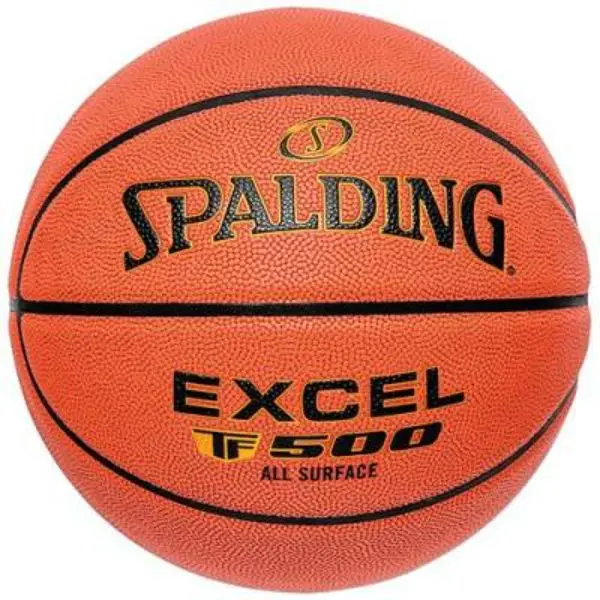 Spalding Excel TF-500 All-Surface Basketball, 29.5" Faux Leather Composite with Tacky Grip and Deep Channels for Superior Control and Indoor-Outdoor Shooting, Synthetic, Regulation Size, Round Ball Basketballs, Shooting Basketballs