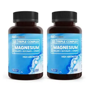 【BioEmblem】Triple Magnesium Complex, Supports Sleep, Muscle Relaxation, Nerve Health, Energy, Calmness & Overall Wellness