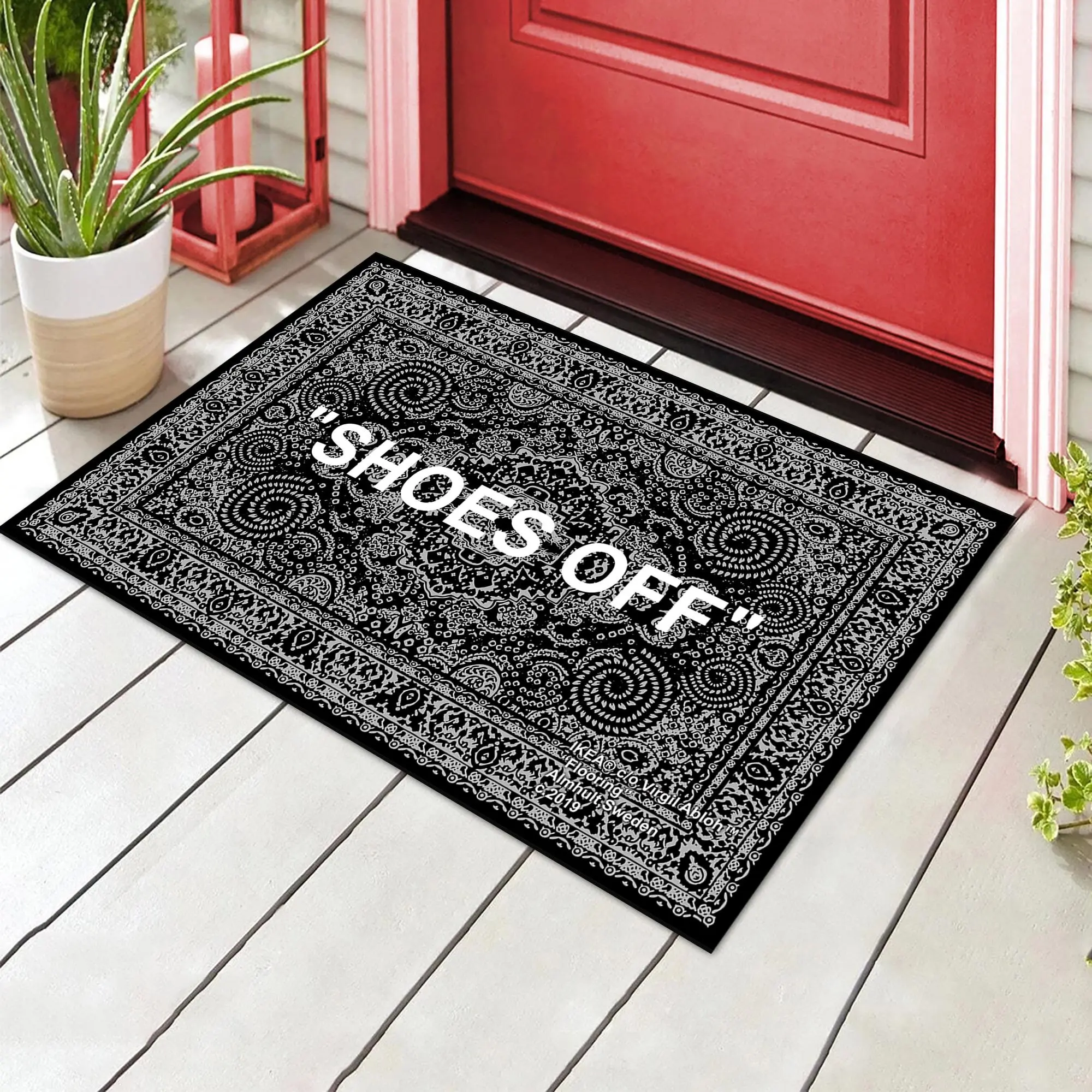 'Shoes Off' Doormat: Funny Welcome Mat, Indoor-Outdoor