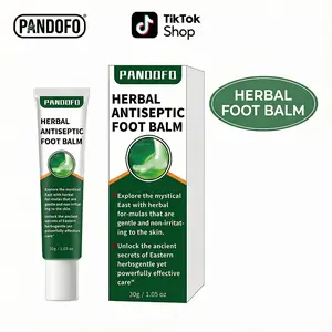 Pandofo Herbal  Antifungal  Foot Balm 30g for Dry Rough & Irritated Feet Gentle Non-Irritating Care Reduces Odor and Dryness Softens Heels
