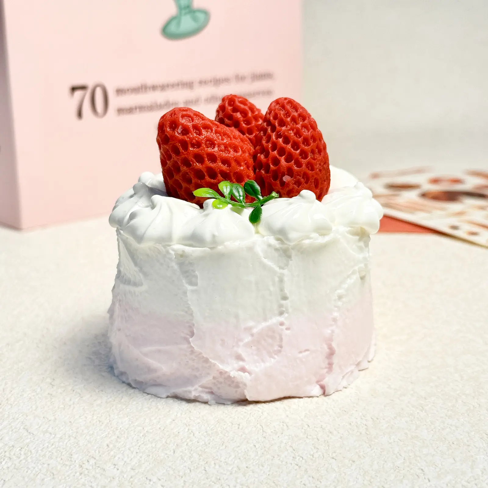 【Buy 3 get 1 free】Strawberry Cream Cake tabba squishies kidstoysFood-Grade Silicone Slow-Rising Rebound Squishy Fidget Toys for Stress Relief - Soft Squeeze Toys with Thick Creamy Slime Texture, Handmade Non-Toxic Sensory Toys