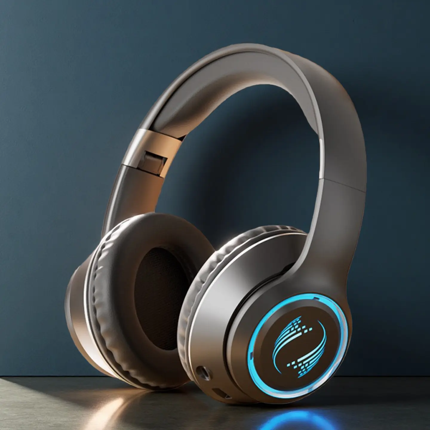 Black Over-Ear Wireless Bluetooth Gaming Headphones with RGB Lights, Low Latency, Long Battery Life, Comfortable Fit – Electronic Audio Device for Mobile Use, Gaming & Gifting to Kids