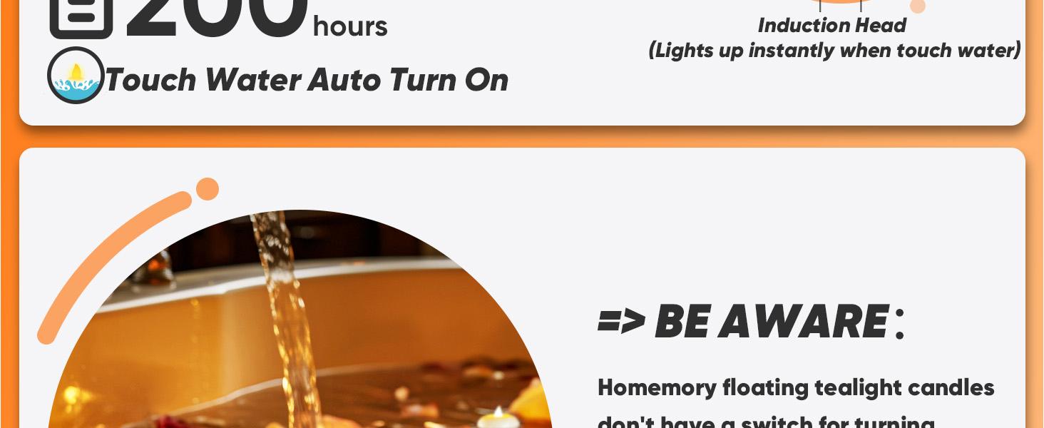 Homemory 24Pack 2” Flameless Led Floating Candles, 200 Hour Plastic Battery Operated Flickering Waterproof Tealights for Cylinder Vases, Centerpieces at Wedding, Party, Pool, Holiday (White Base)