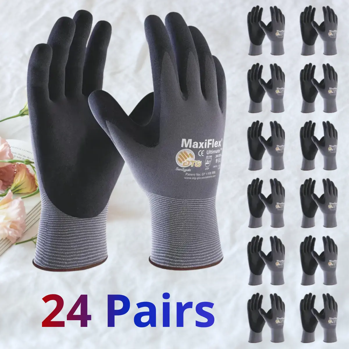 24 pairs Maxiflex Foam Nitrile Palm Coated Gloves Add to cart Buy now