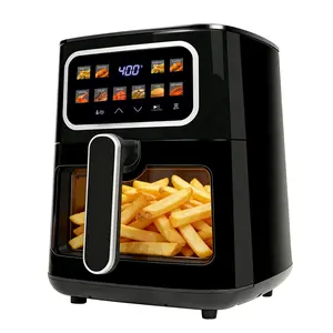 MIRASTON 5.8QT Medium-Size Air Fryer – Touchscreen with 10 Presets, Smart Fresh & Frozen Settings, Large Viewing Window, Easy-Clean Nonstick, 1400W, TikTokShopSpringGlowUp