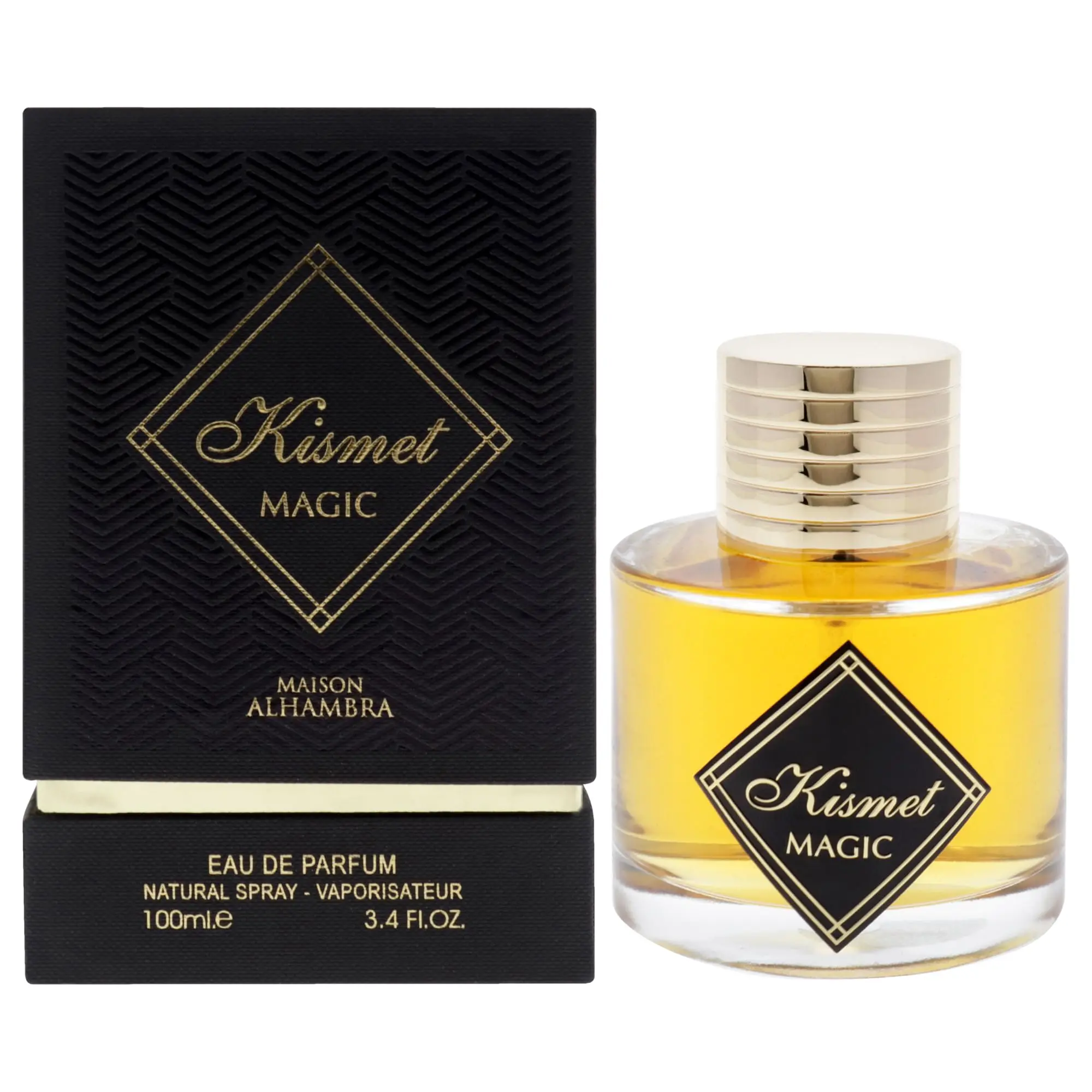 Maison Alhambra Kismet Magic EDP, Aromatic Spicy Unisex Perfume for a Signature Scent with Notes of Vanilla, Cognac & Amber, 3.4oz Spray, Aromatic Spicy Perfume, Fragrances, Vanilla Scents, Adults, Alcohol Base, Sweet Spice, Smelling Good, Single Item, Ba