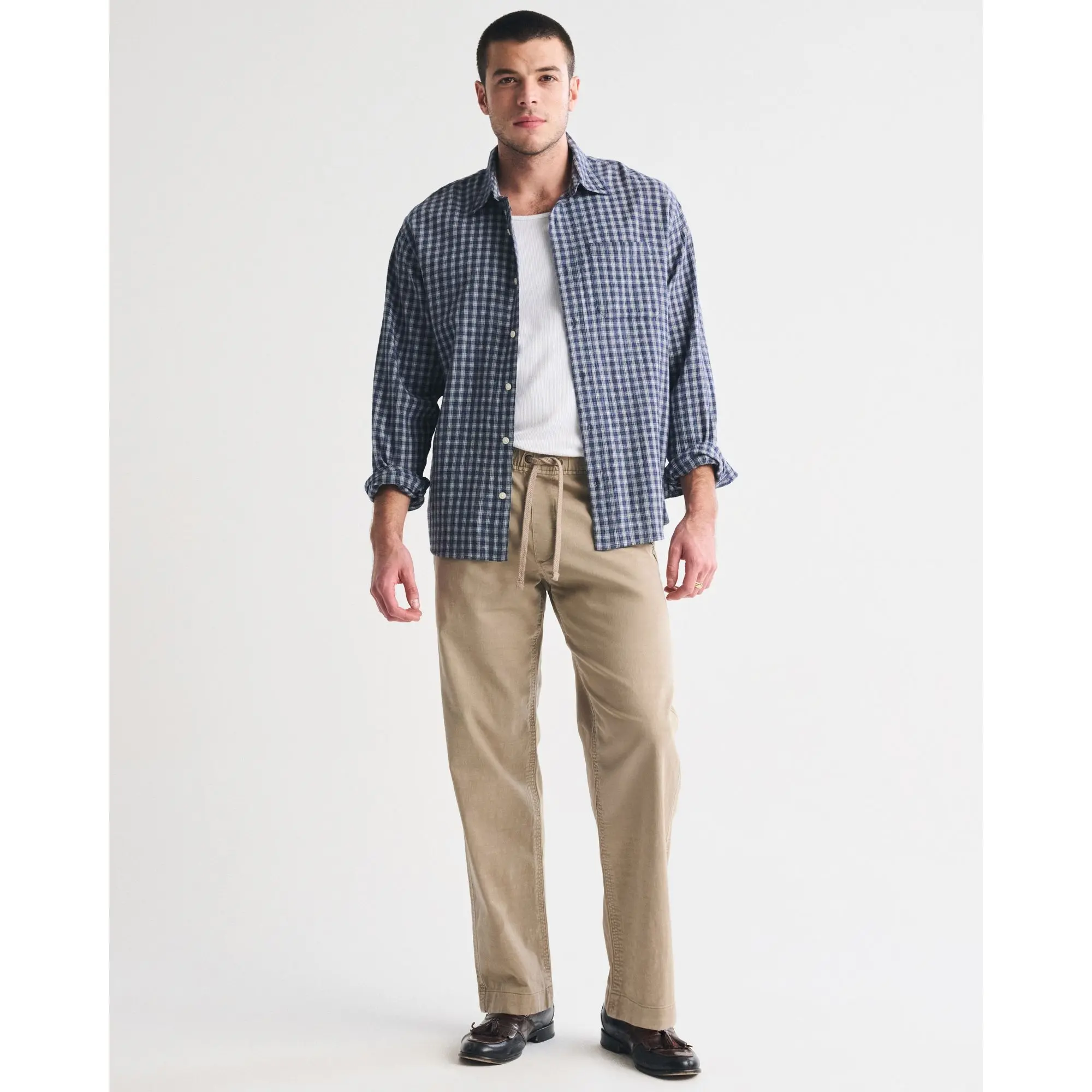 Abercrombie & Fitch Sea Fade Relaxed Straight Pull-On Pant