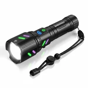 SHEROSELF Rechargeable LED Flashlight 2000 Lumens 5 Modes Zoomable Beam IPX6 Waterproof USB-C Charging Camping Emergency Ultra-Bright Performance