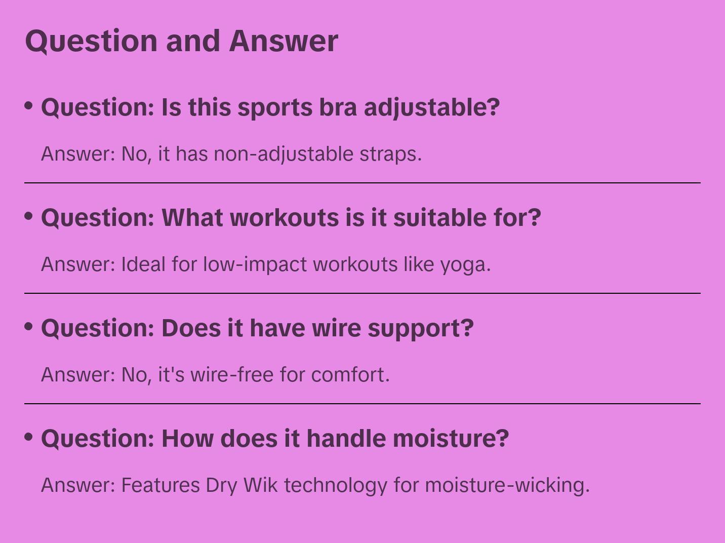 Johanna Seamless Molded Sports Bra