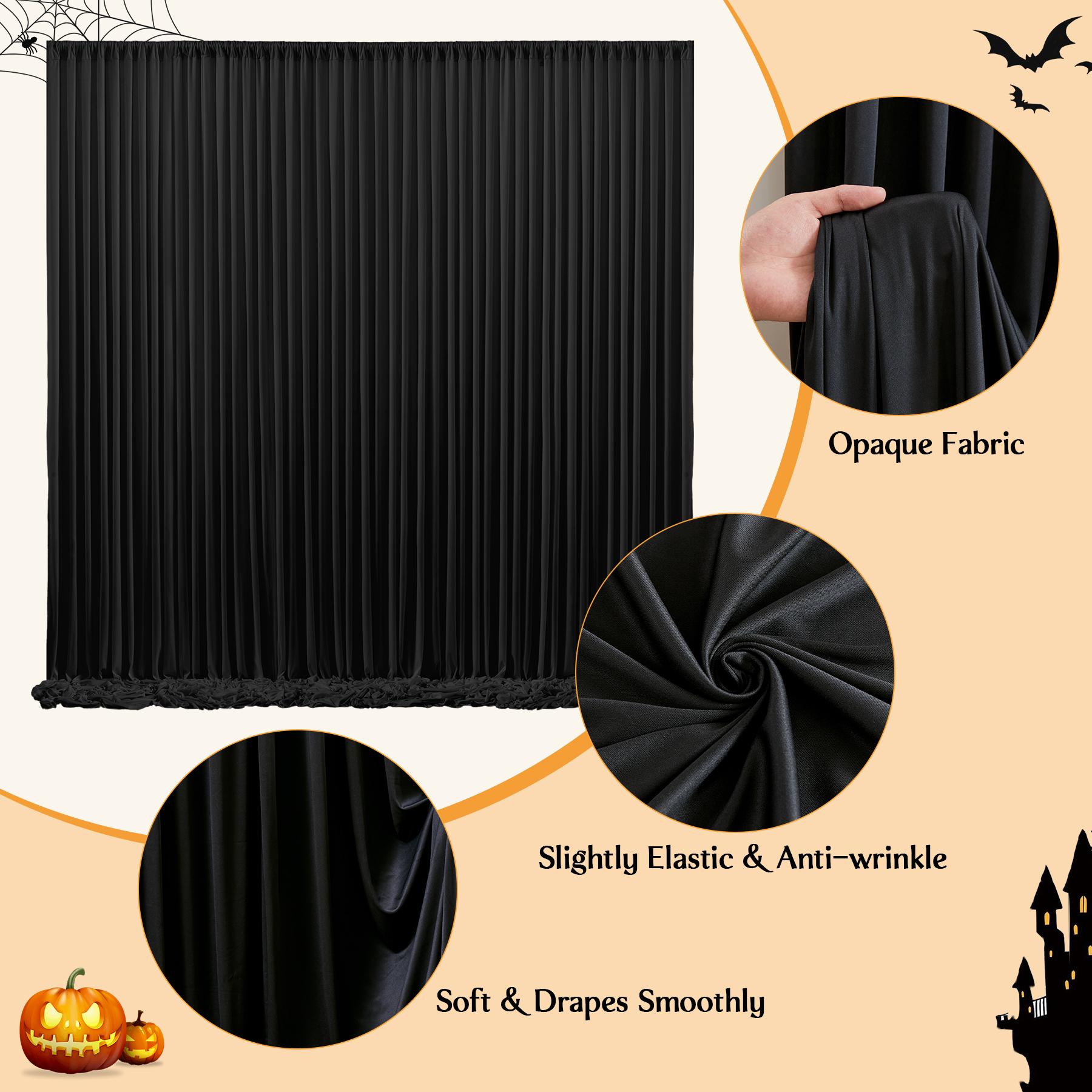Wrinkle-Free Polyester Backdrop Curtain Set, 6-Pack Fabric Panels for Photoshoot Backdrops & Christmas Party Decoration Supplies, 5x7ft/5x10ft Banners Compatible with Fairy Garlands, Balloons, Home Decor,summerwins Wrinkle-Free Polyester Backdrop Curtain Set, 6-Pack Fabric Panels for Photoshoot Backdrops & Christmas Party Decoration Supplies, 5x7ft/5x10ft Banners Compatible with Fairy Garlands, Balloons, Home Decor,summerwins