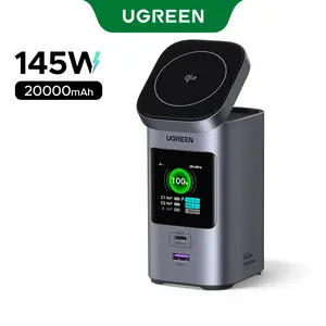 UGREEN Nexode Power Bank 20000mAh 145W PD 3.0 Portable Charger 72Wh Qi2 Certified 15W Wireless Fast Charging Magsafe Battery Pack 2C1A with TFT Display for iPhone 17/16 Series/MacBook/iPad,September Restock，TikTokShopBlackFriday ,TikTokShopJumpstartSale