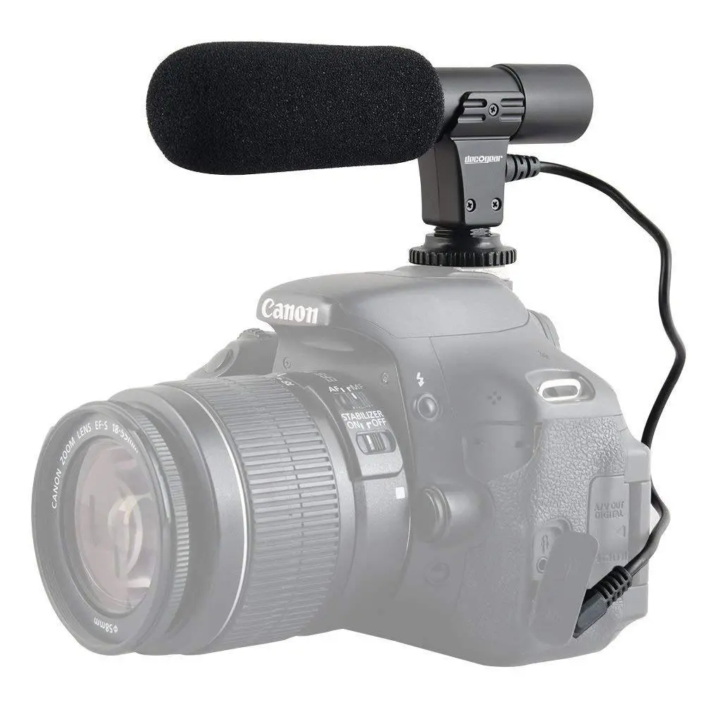 New Deco Gear Universal Mini Condenser Shotgun Compact Mic - Audio Accessory for Digital Cameras, Camcorders, Live Broadcast Gear for Content Creators, with Manufacturer Warranty & Included Accessories