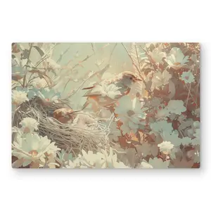 MWW C1MP2030HKXZ09 20 x 30 in. The Nest - Beige Metal Print Wall Art for Elegant Home Decor