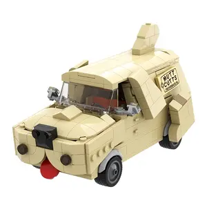 Dog Grooming Van Building Blocks Set 292 Pieces, Cartoon Style Dog Car Brick Model Kit, DIY Assembly Vehicle Display for Adults and Teens, Includes Digital Instructions, Creative Desk Shelf Home Decor, Funny Animal Theme Gift for Halloween and Christmas