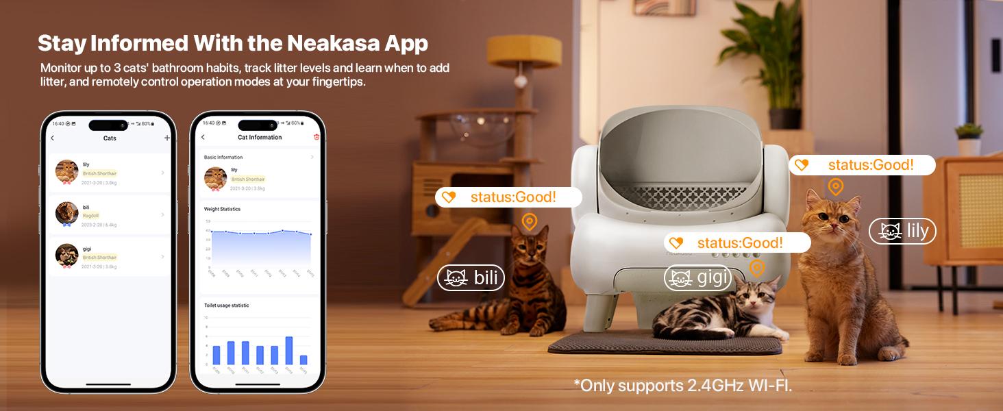 M1 Lite Open-Top Self Cleaning Cat Litter Box, Automatic Cat Litter Box with APP Control, Safety Protection, 1 Roll Waste Bag Litterbox Litterbox M1 Lite Open-Top Self Cleaning Cat Litter Box, Automatic Cat Litter Box with APP Control, Safety Protection, 1 Roll Waste Bag Litterbox Litterbox