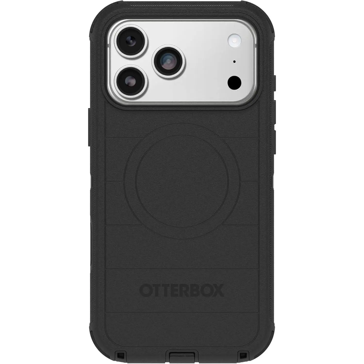 OtterBox Defender Pro Series Silicone Casing for iPhone 17 Pro Max - Black Smartphone Accessories, Tough Rugged Cellphone Shell with Snaps-on MagSafe, Handheld Protection, Secure Button Coverage for Devices, Shockproof, Grip With Texture