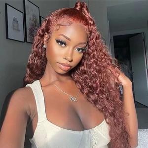 [Ashine] Burmese Curly Water Wave Bundles Human Hair 10A Brazilian Virgin Human Hair 14-30 Inches Bundles Double Weft Bundles Natural Black Color Wet and Wavy Glueless