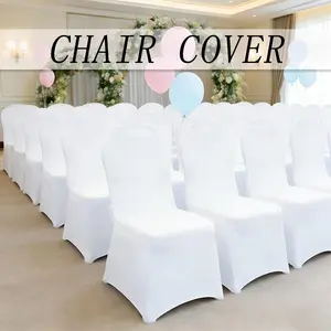30/50/100 pcs elastic spandex wedding chair covers, clearance blowout sale, party chair covers, white, black, washable, stretchable fit, suitable for wedding decor, party decorations, birthday celebrations