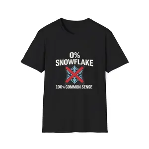 0% Snowflake Funny Shirt | Anti Woke Humor Tee | Conservative Joke T-Shirt | Patriotic Freedom Gift