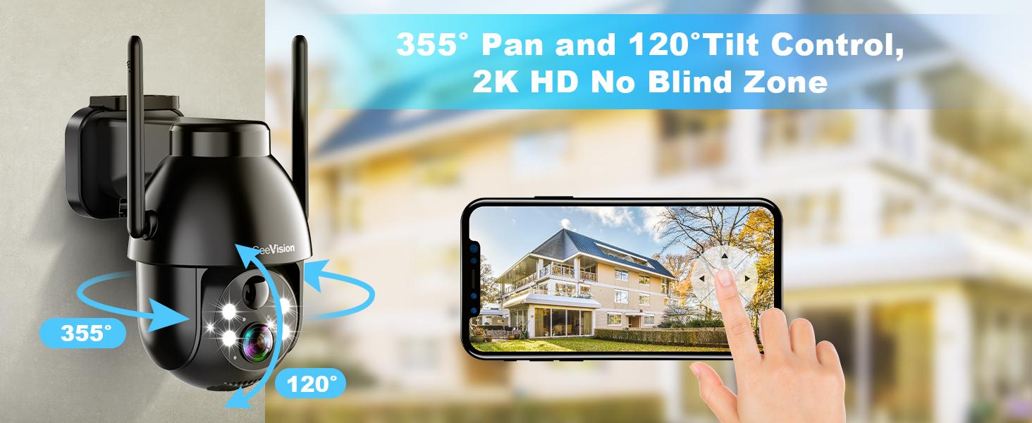 SeeVision WiFi Security Outdoor Solar Wireless Camera For Home with Spotlight, PIR Motion Detection, Color Night Vision, and Two-Way Talk SeeVision WiFi Security Outdoor Solar Wireless Camera For Home with Spotlight, PIR Motion Detection, Color Night Vision, and Two-Way Talk