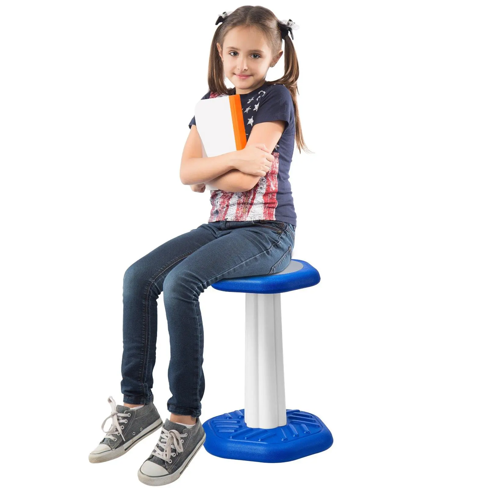 【SummerFinds】VEVOR Kids Wobble Chair (17.7-inch High),  , Active Chair with Sponge Cushion, Wobble Stool Improves Focus, Posture and Calm Children, Ideal for Schools and Home, Age 7-14, Blue