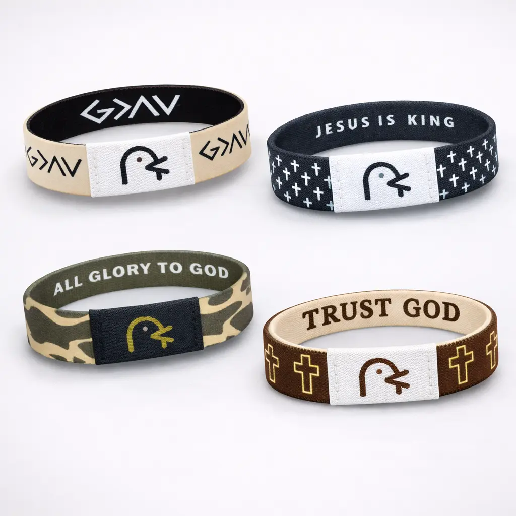 Bible Verse Bracelet 4 Pack, Christian Gift for Women & Men, Waterproof Durable Reversible Design Bible Verse Bracelet 4 Pack, Christian Gift for Women & Men, Waterproof Durable Reversible Design