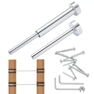 VEVOR 20 Pack Invisible Cable Railing kit,  , T316 Stainless Steel 1/8" Invisible Receiver and Swage Stud End for Cable Railing, Swage Tensioner 1/8" for Wood/Metal Post, Cable Railing Hardware, Silver