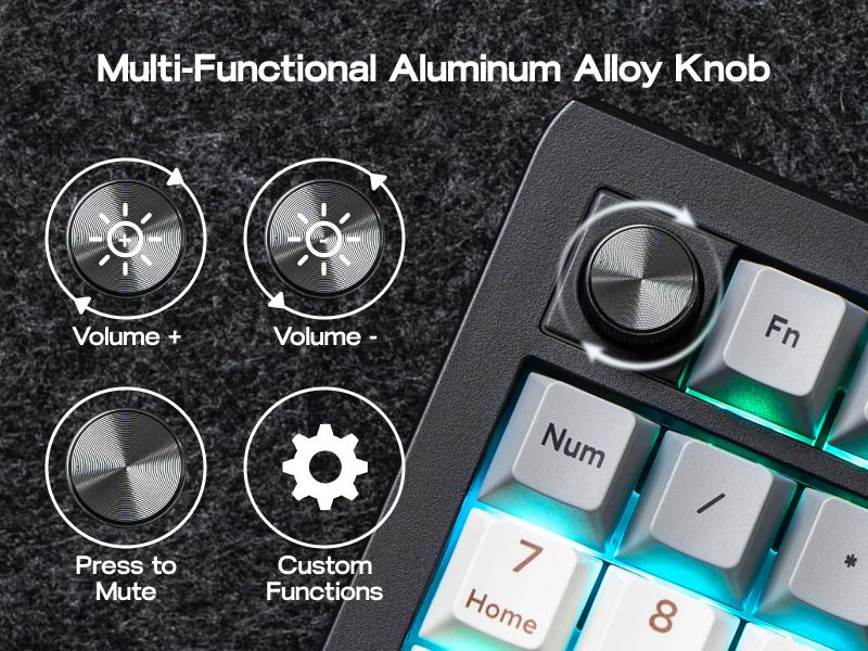 EPOMAKER EK21 VIA Gasket Number Pad BT 5.0/2.4ghz/Wired Hot-Swap Numpad with Aluminum Alloy knob Programmable for Win/Mac/Gaming Tiktokshopstockup Tiktokshopmothersday